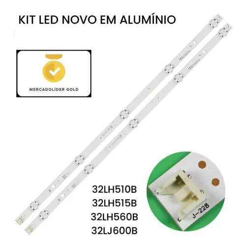 Kit Barramento Led Compativel Com LG 32lj600b 32lh510b 32lh515b 32lh560b Versao 32LH51_HD Verificar Antes Da Compra Versão Do Conector Ou Código Da Barra