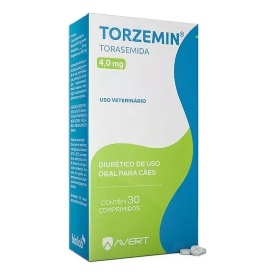 Torzemin 4mg Avert 30 Comp Diurético Para Cachorro