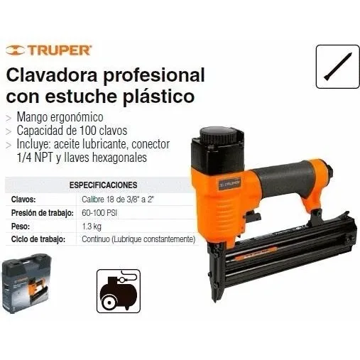 Clavadora Neumática. Brad Nailer. Truper. Código: 19219