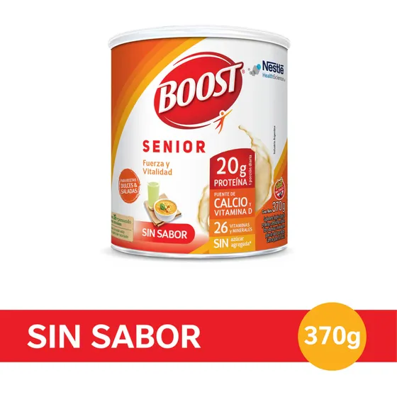 Suplemento Nutricional Nestlé Boost Senior lata 370g en polvo sin sabor