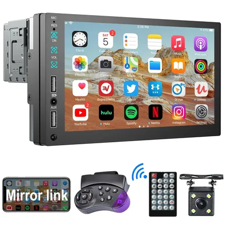 Central Multimídia Geral AS7 com Tela Touch de 7" e Car Play/Android Auto