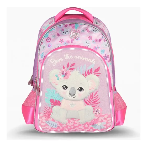 Mochila Footy Koala Con Luz Led Escolar Niña Urbana Infantil