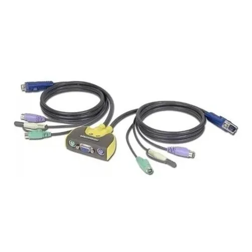 Conmutador Kvm De 2 Puertos Iogear Miniview Micro Gcs62