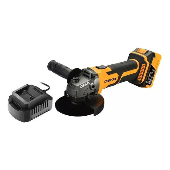 Amoladora Angular5'' 20v Deko Batería 4.0ah Carg. Pf Color Naranja Oscuro