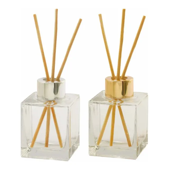 05 Aromatizador De Ambiente Difusor Luxo Frasco 100ml Cubo