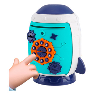 Alcancia Electrónica Juguete Caja Hucha Cohete Para Infantil Azul Cm-top Alcancia Electrónica Juguete Caja Hucha Cohete Para Infantil Azul Cm-top