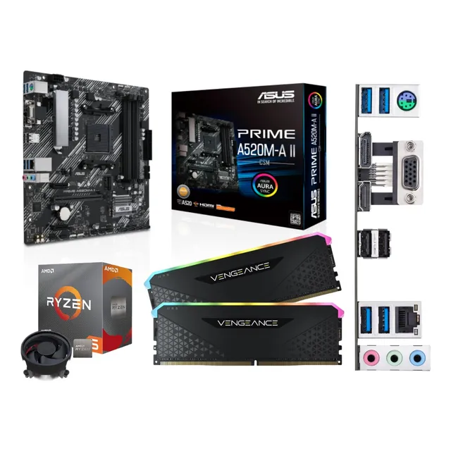 Kit De Actulizacion Ryzen 5 5600g, A520m, 32gb Ram 3200mhz