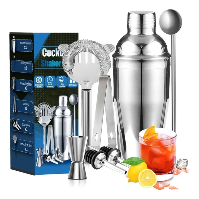 Cocktail Bar Set Kit 7 Piezas Utensilios De Bar Cocteleras