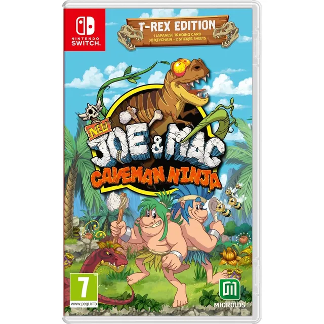 Nueva edición de Joe & Mac Caveman Ninja T-rex - Nintendo Switch