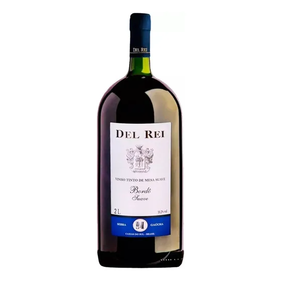 Garrafao Vinho De Mesa Tinto Suave Bordo Del Rei 2 Litros