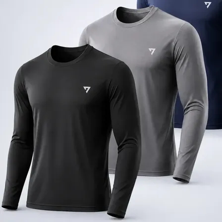 Kit 3 Camisetas Térmicas Masculina Segunda Pele Camisa Uv50-