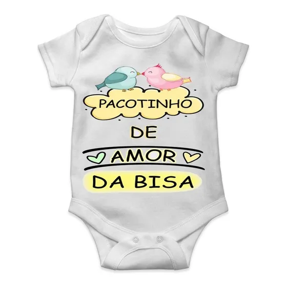 Roupa De Bebê Personalizada Pacotinho De Amor Da Bisavó