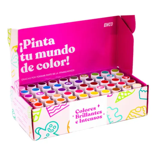 Kit 50 Colores Comestibles En Gel Enco