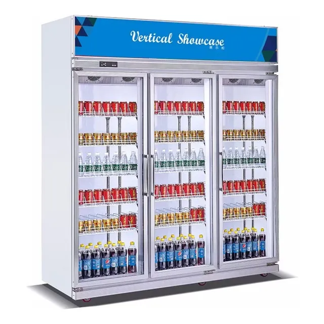 Vitrina Heladera Expositor 1800 Lt Unique 3 Puertas Vertical