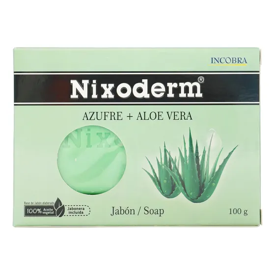 Jabón Nixoderm Azufre + Aloe Vera 100 Gr