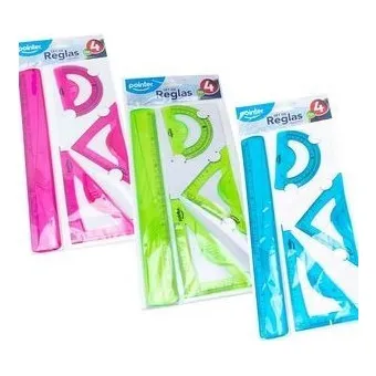 Juego Geometrico Flexible 30cm 4pzs Pointer