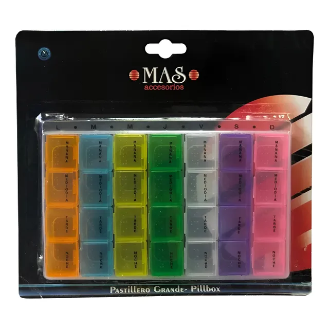 Pastillero Semanal 7 Días Organizador Pastillas 4 Tomas