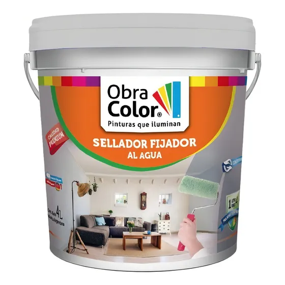 Fijador Sellador Al Agua Concentrado Obra Color X 4 Litro Color No Aplica