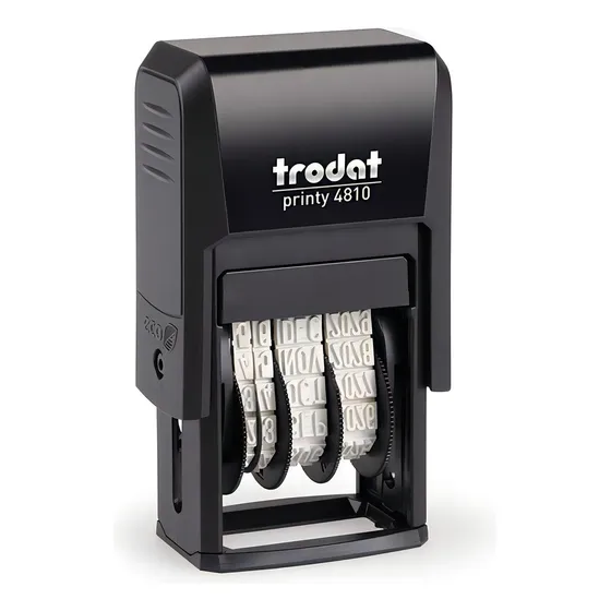Mini Self-Inking Date Stamp Printy 4810 Trodat 38 mm Cor de tinta preta Cor exterior preta