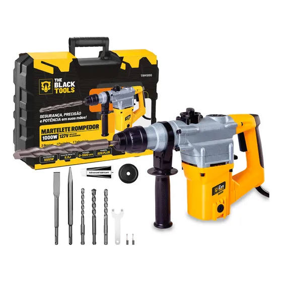Martelete Rompedor Profissional 1000w Com Kit De Acessorios