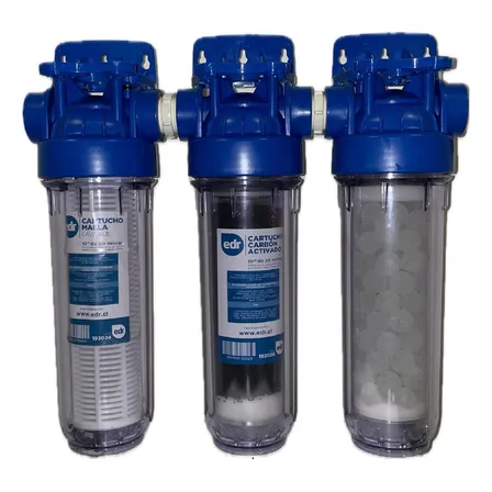 Kit Filtro Triple Contenedor + Malla, Carbon Y Polifosfato