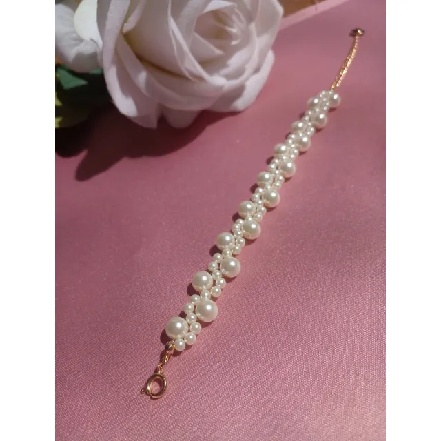 Pulsera Zigzag De Perlas