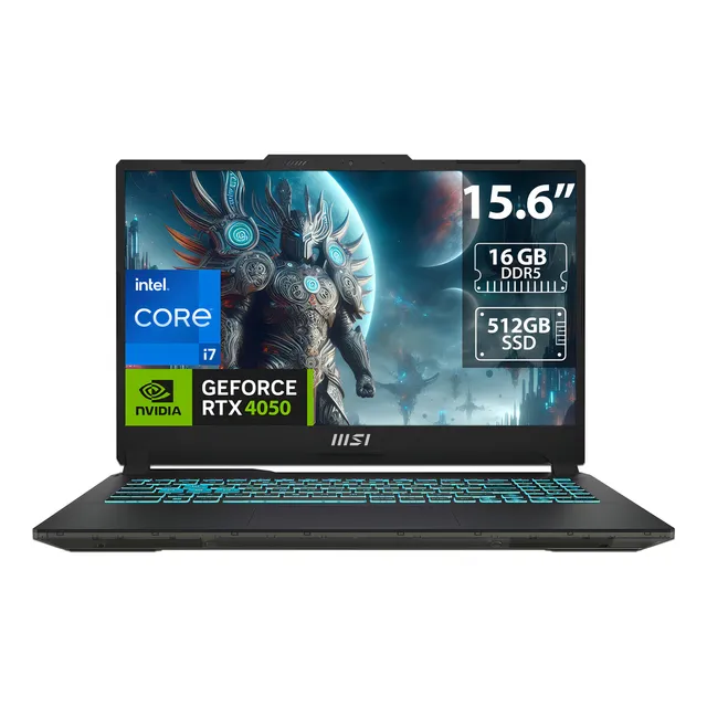 Laptop Gamer Msi Cyborg 15: I7, 16gb, Ssd 512gb, Rtx4050 Color Negro