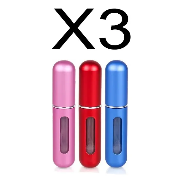 Kit X3 Perfumeros Recargables, Eliges Los Colores 18 Colores