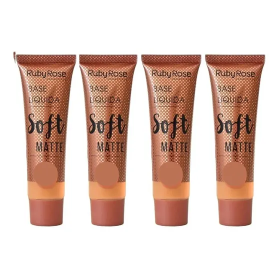 Base Líquida Ruby Rose Solft Matte Bege/chocolate