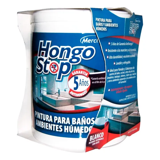 Pintura Latex Para Baños/amb Humedos Hongo Stop Merclin 1 Lt