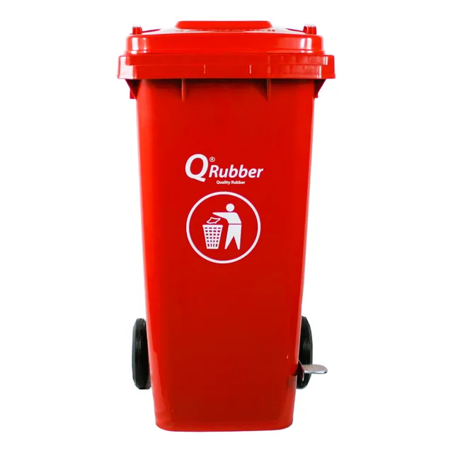Contenedor De Basura Plástico Con Pedal De 120 Litros