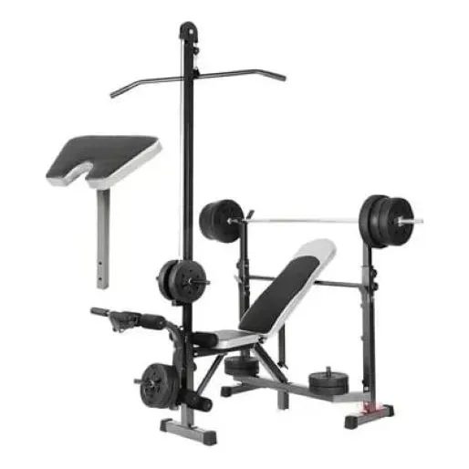 Banco De Pesas Abdominales Barra Multifunción Ejercicios Gym