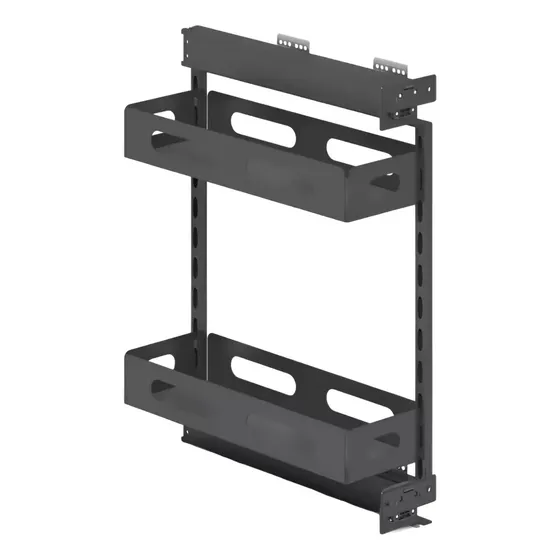 Cesta Condimentero De 20cm Cocina Gris Oscuro Nova Herraje