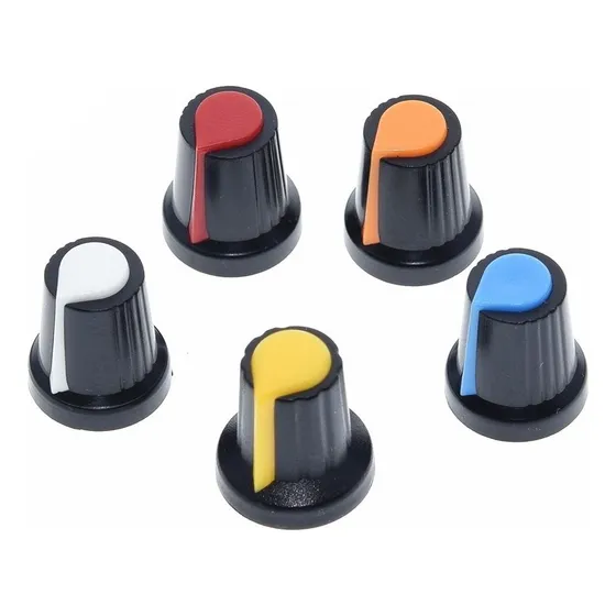 10 Unidades - Knob Para Potênciometro Colorido - 15x17mm