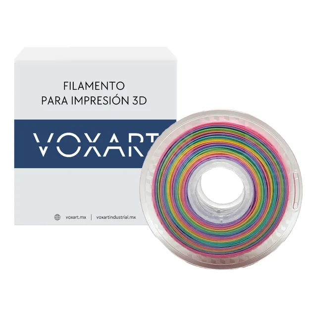 Filamento 3d Voxart Pla Rainbow Arco Iris, 1-75 Mm 1 Kg