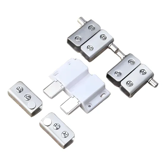 Bisagra Pivote P/ Puerta Vidrio 2 Hojas + Retén Push Blanco