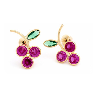 Brinco Uvinha Zircônia De 3mm Ouro 18k Brinco Uvinha Zircônia De 3mm Ouro 18k