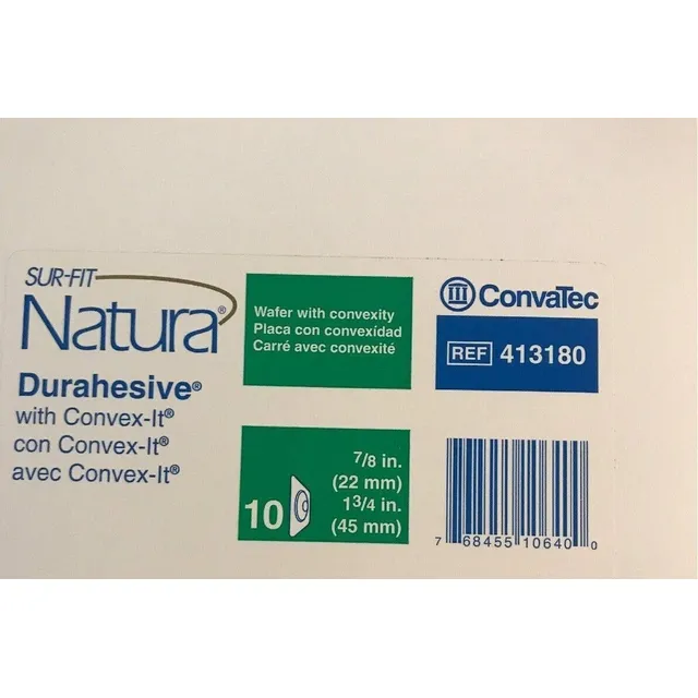 10 Placa 45 Mm Ostomia Convexa 413180 Convatec -deltamed