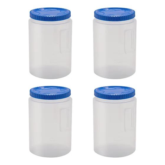 Topper De Plastico Recipiente Con Taparosca 3.3 Lts 4 Pzas Color