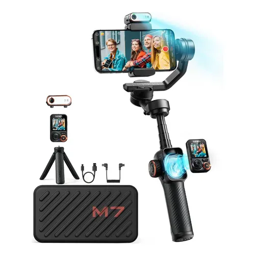 hohem M7 スマホ ジンバル Gimbal Hohem Isteady M7 Standard Com Controle Remoto +ai - Preto