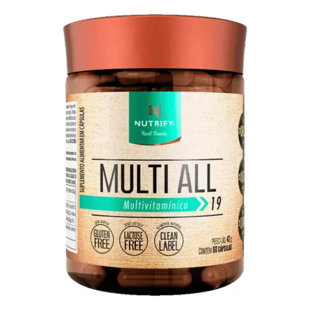 Multi All 60 Cápsulas Nutrify - Suplemento Multivitamínico 
