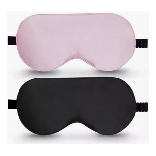 2 Máscara Ojos Antifaces Dormir Adjustable Seda Imitación 2 Máscara Ojos Antifaces Dormir Adjustable Seda Imitación