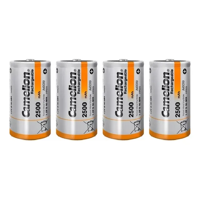 Pilas Camelion X 4 De Tipo D Recargable De 2500mah