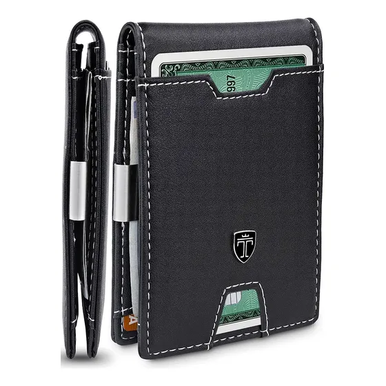 Billeteras O Cartera Delgada Para Hombre Con Clip