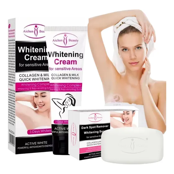 Crema Blanqueadora  + Jabón Aclarante Axilas Zonas Íntimas 