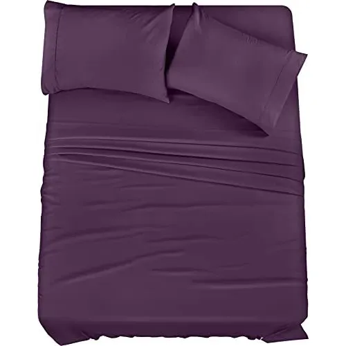 Sabanas King Fundas Para Almohada De Microfibra Color Morado