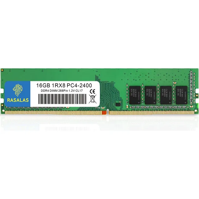 16gb Memoria Ram Rasalas Ddr4 2400Mhz para computadoras de escritorio Pc4-19200udimm 1.2v 288pin