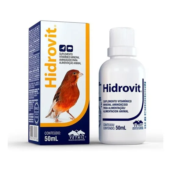 Vetnil Hidrovit Vitamina para Pássaros 50mL