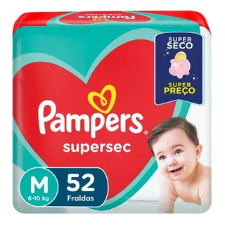 Fralda Pampers Supersec M 52 Unidades Fralda Pampers Supersec M 52 Unidades