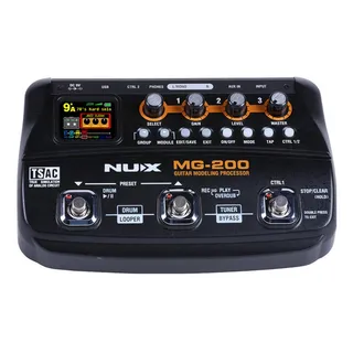 Pedaleira Para Guitarra Nux Multi Efeitos Mg200 Pedaleira Para Guitarra Nux Multi Efeitos Mg200